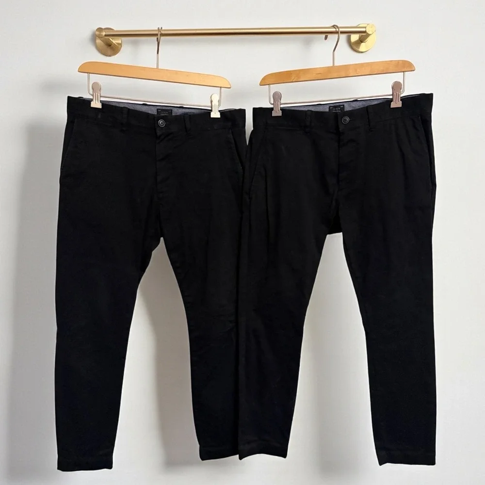 J. Crew Men's Black Chinos
